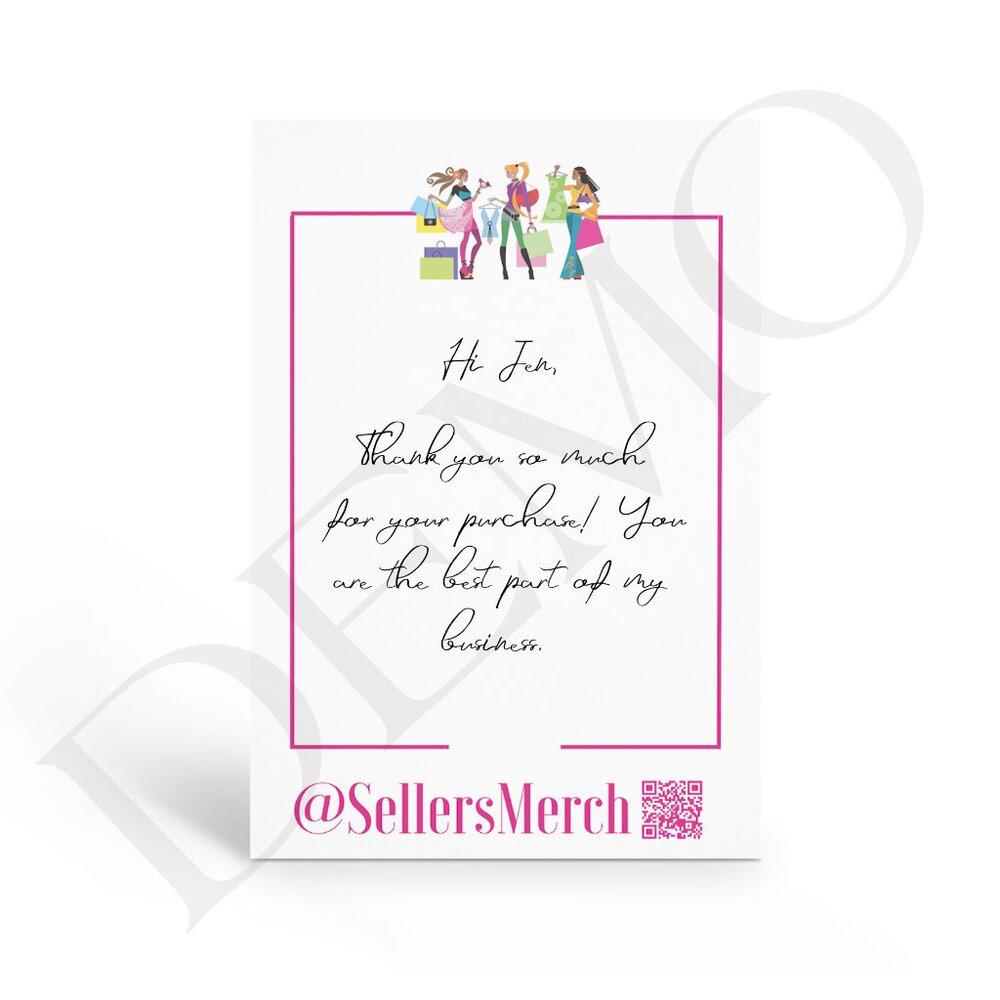 Custom Note Cards for Small Business Packaging – Personalized with QR Code - Picture 3 of 5